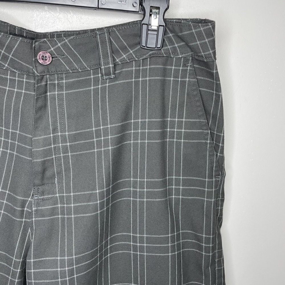 O'NEILL Shorts Mens 34 x 11 Gray Plaid Flat Front Chino Casual Skate Surf - Picture 2 of 7